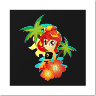 Beach Sunset Shimmer Posters and Art